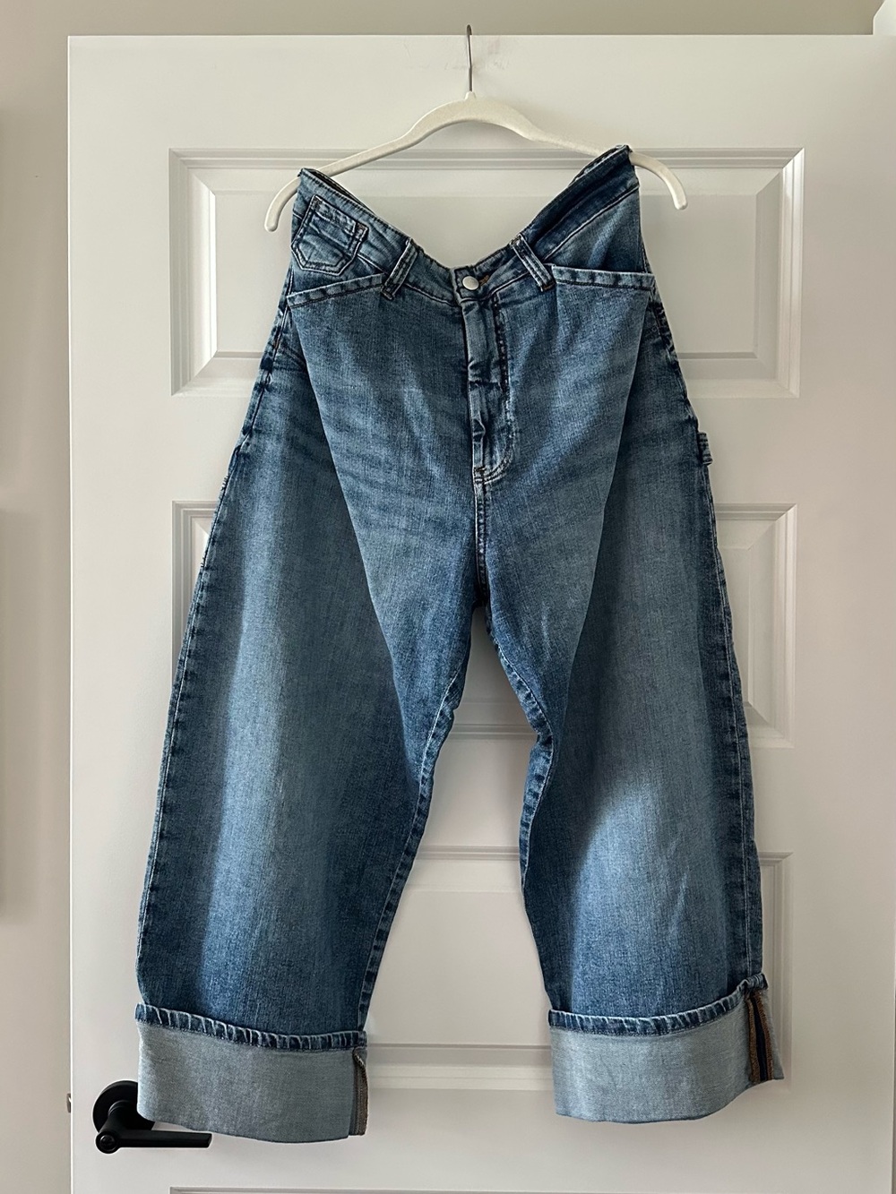 Anthropologie Kayden High Rise Carpenter Barrel Jeans by Pilcro Size 32 - Picture 2 of 9